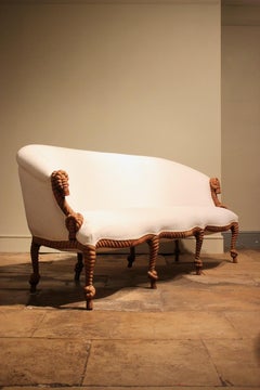 1940s French Rope Twist Sofa in the Manner of Fournier