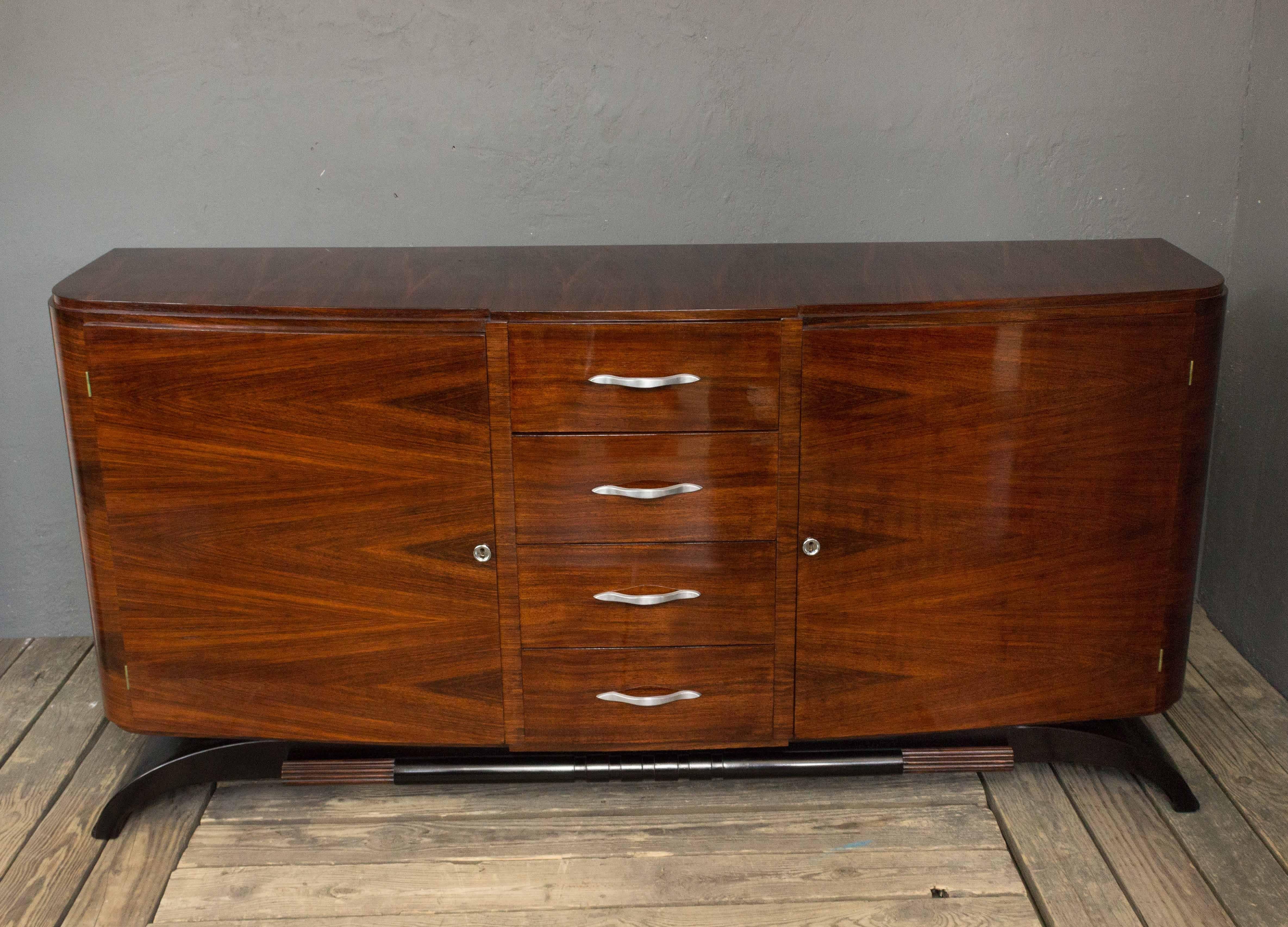Mid-20th Century 1940s French Rosewood Sideboard