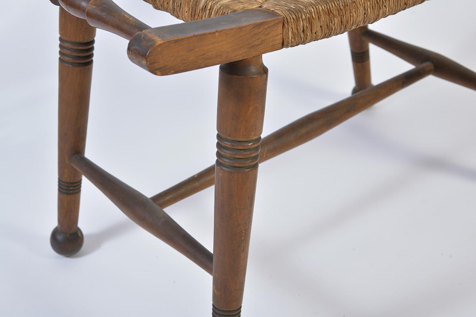 1940s French Rush Stool In Good Condition In London, GB