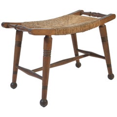 1940s French Rush Stool