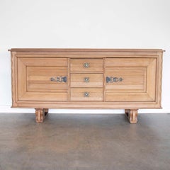 1940s French Scalloped Oak Sideboard