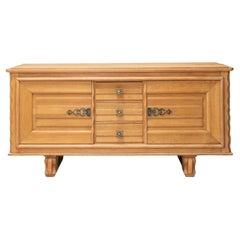 Used 1940s French Scalloped Oak Sideboard
