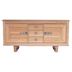 1940s French Scalloped Oak Sideboard