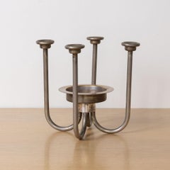 1940s French Sculptural Silver Candelabra
