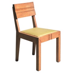 1940s French Set of Six Oak Dining chairs