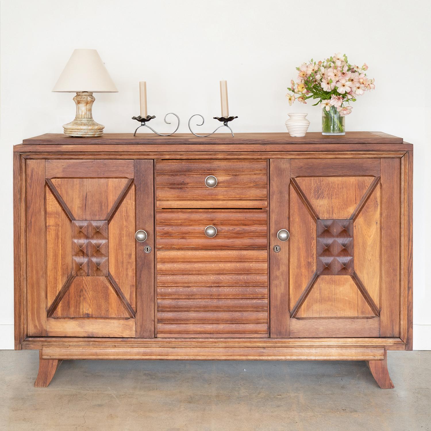1940s French Sideboard in the Style of Charles Dudouyt In Good Condition In Los Angeles, CA