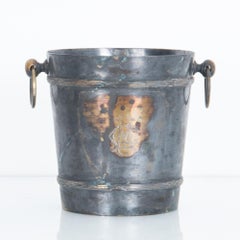 1940s French Silver Plated Initialed Ice Bucket
