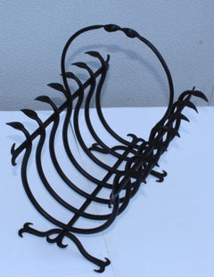 1940s French Solid Iron Magazine Holder
