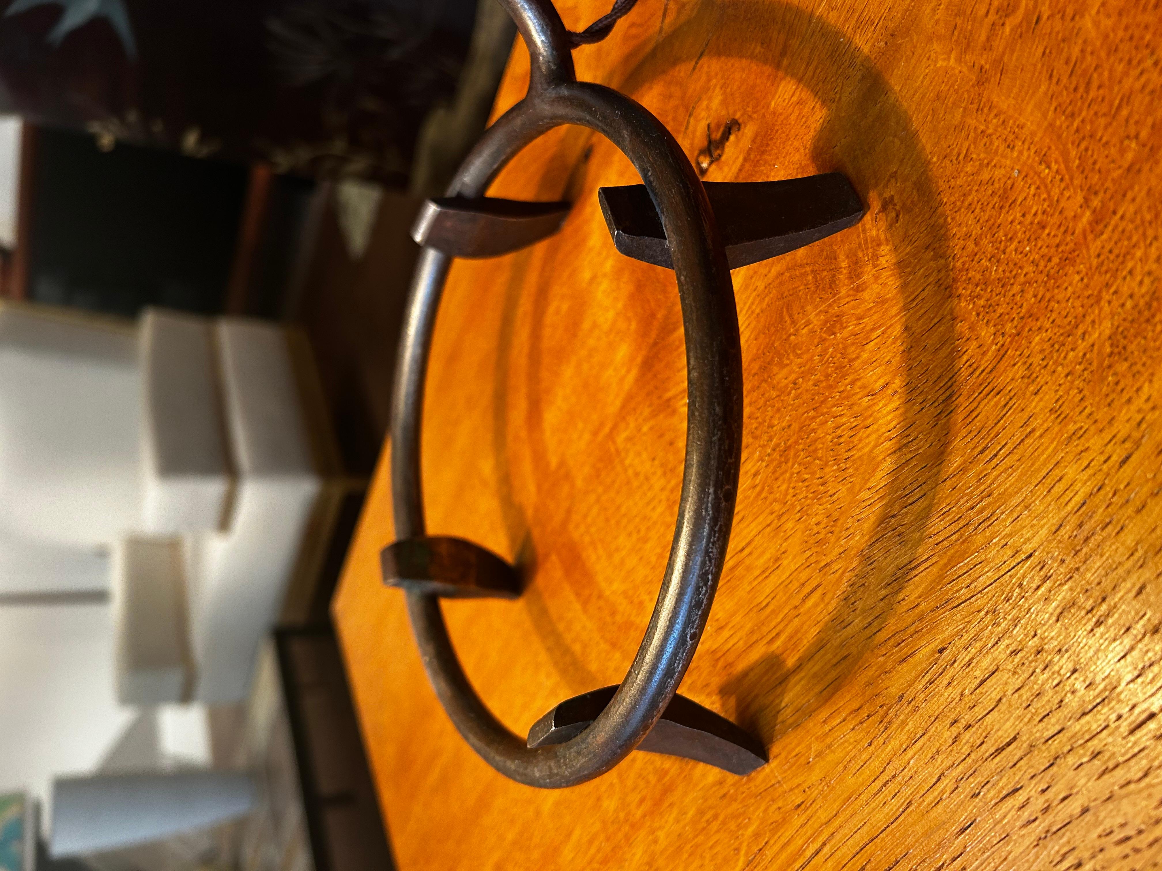 Lámpara francesa de sobremesa 'Farol' de hierro de los años 40 en Excelente estado para la venta en PARIS, FR