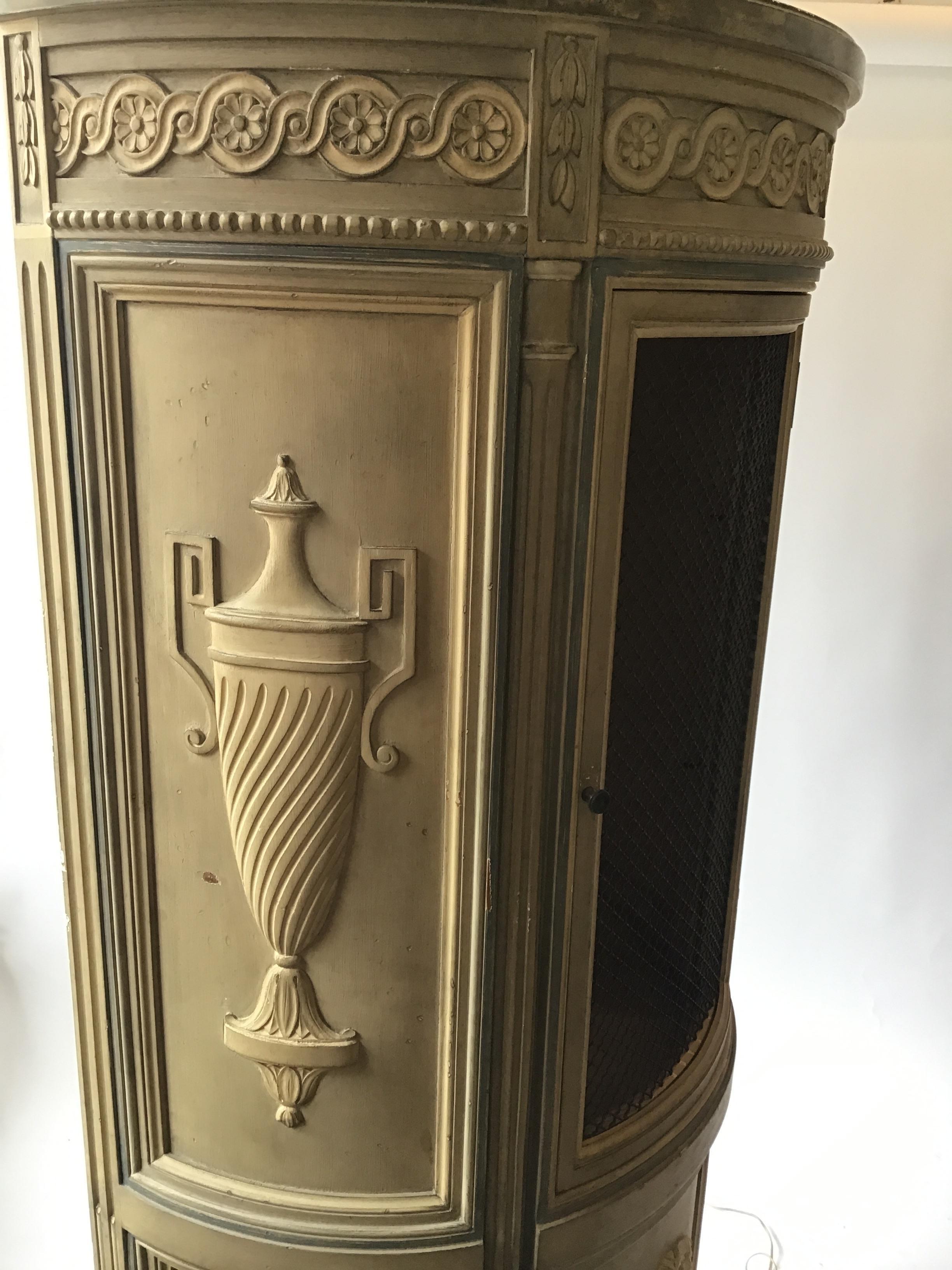1940s French Tall Demilune Cupboard For Sale 5