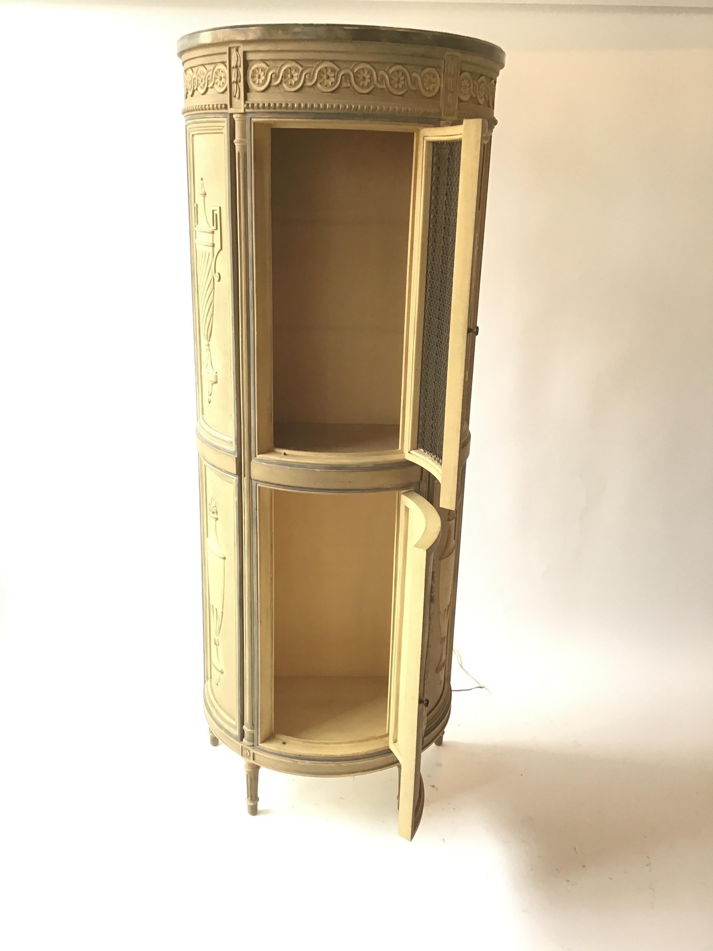 1940s French Tall Demilune Cupboard For Sale 6