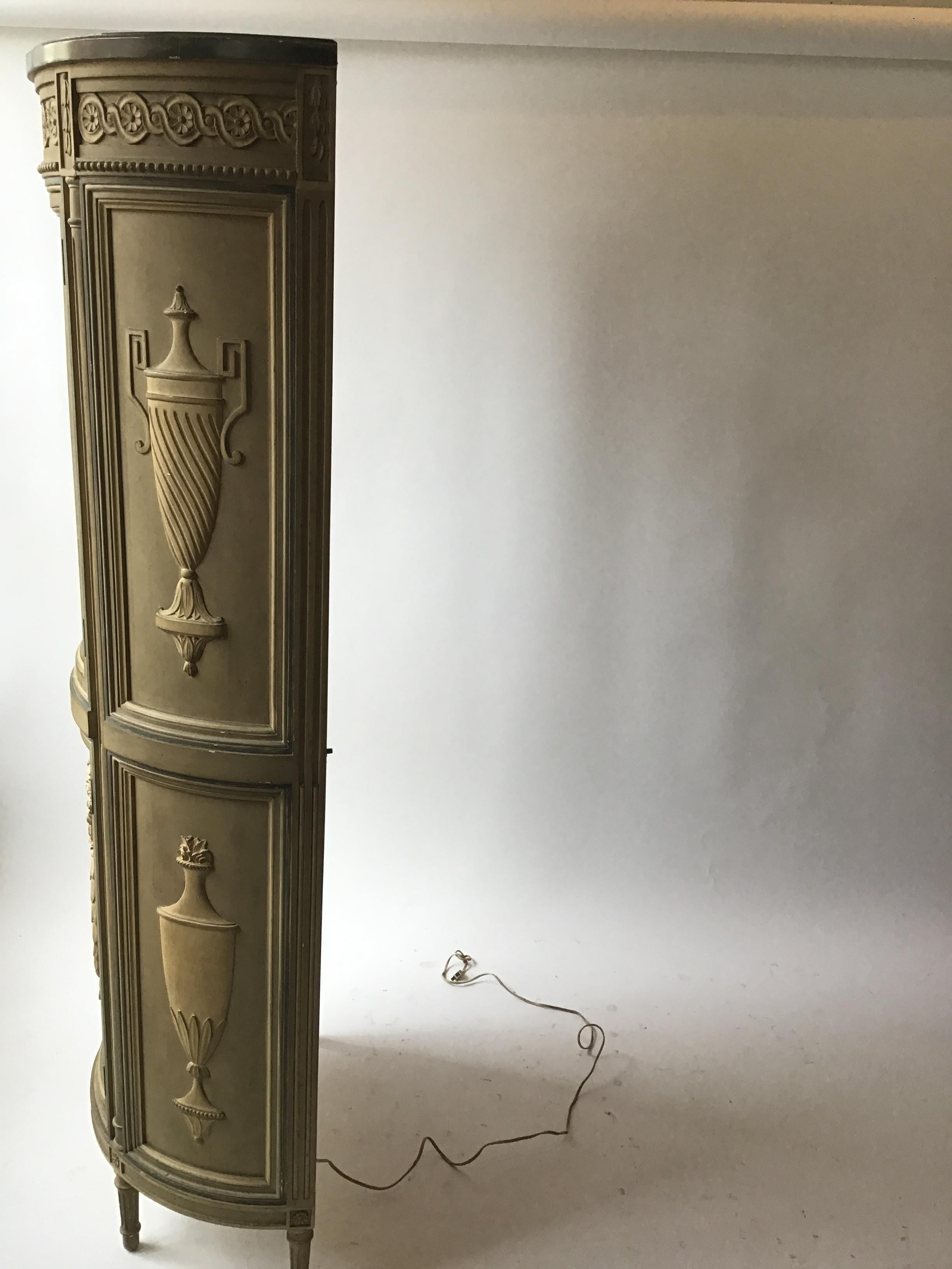 1940s French Tall Demilune Cupboard For Sale 2