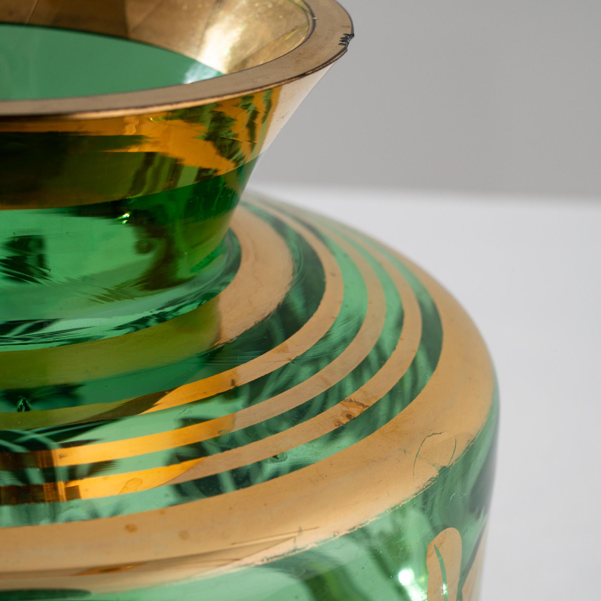 1940er Jahre Französisch Tiger Glas Vase im Zustand „Gut“ im Angebot in High Point, NC