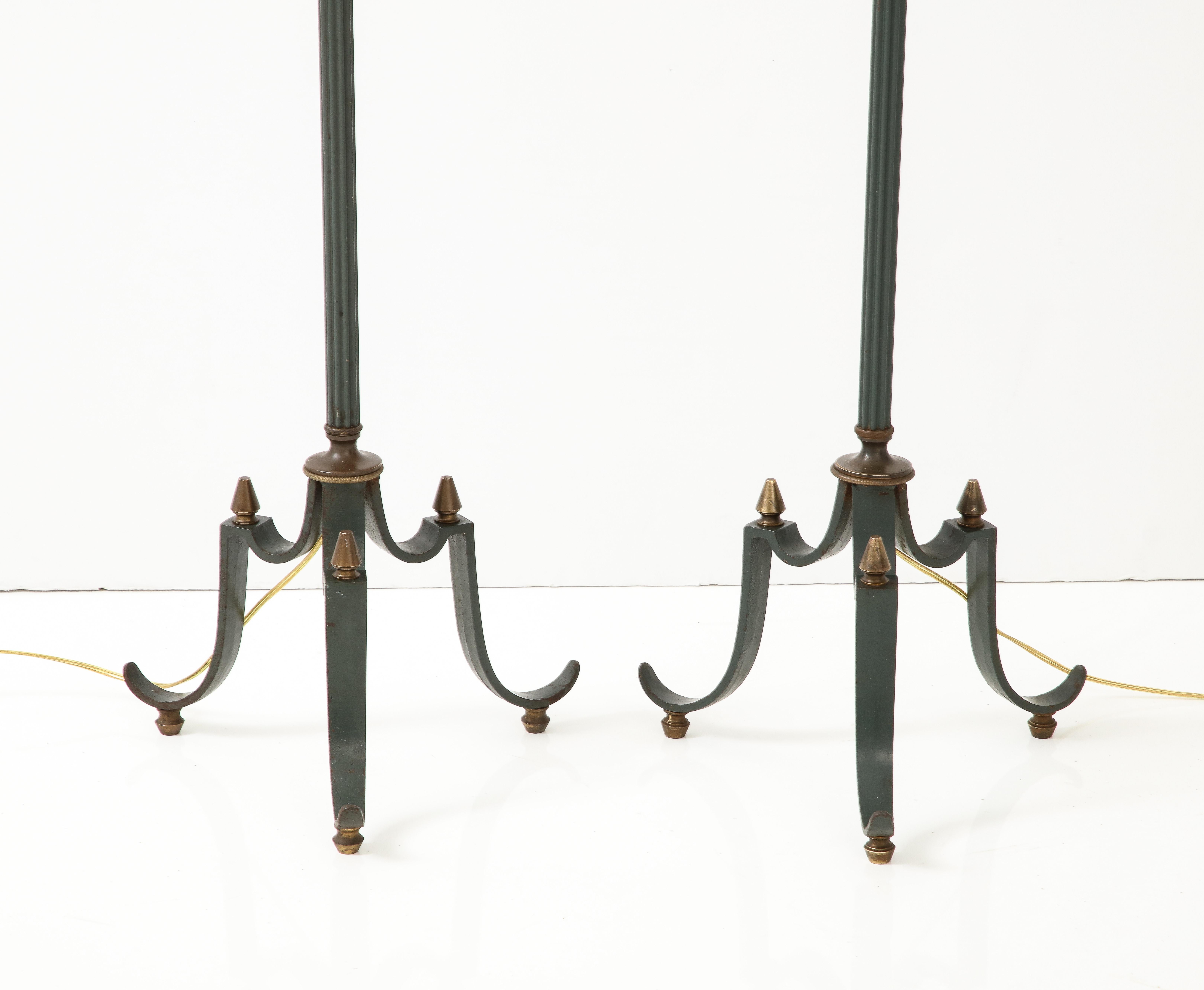 1940's French Tripod Floor Lamps  For Sale 6