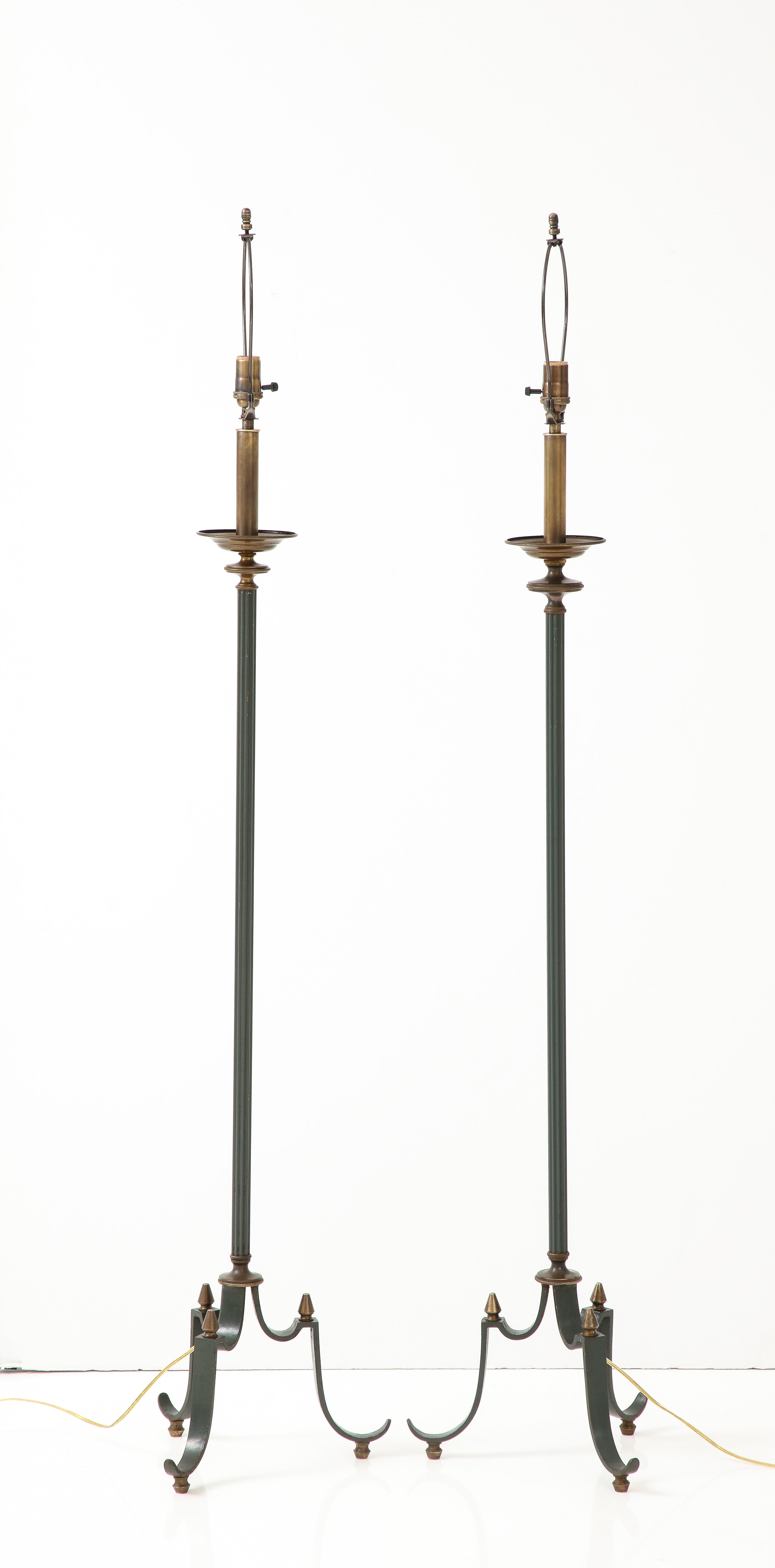 1940's French Tripod Floor Lamps  For Sale 2