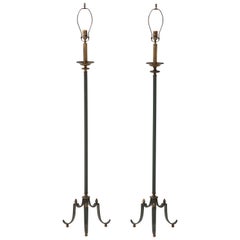 1940
s French Tripod Floor Lamps