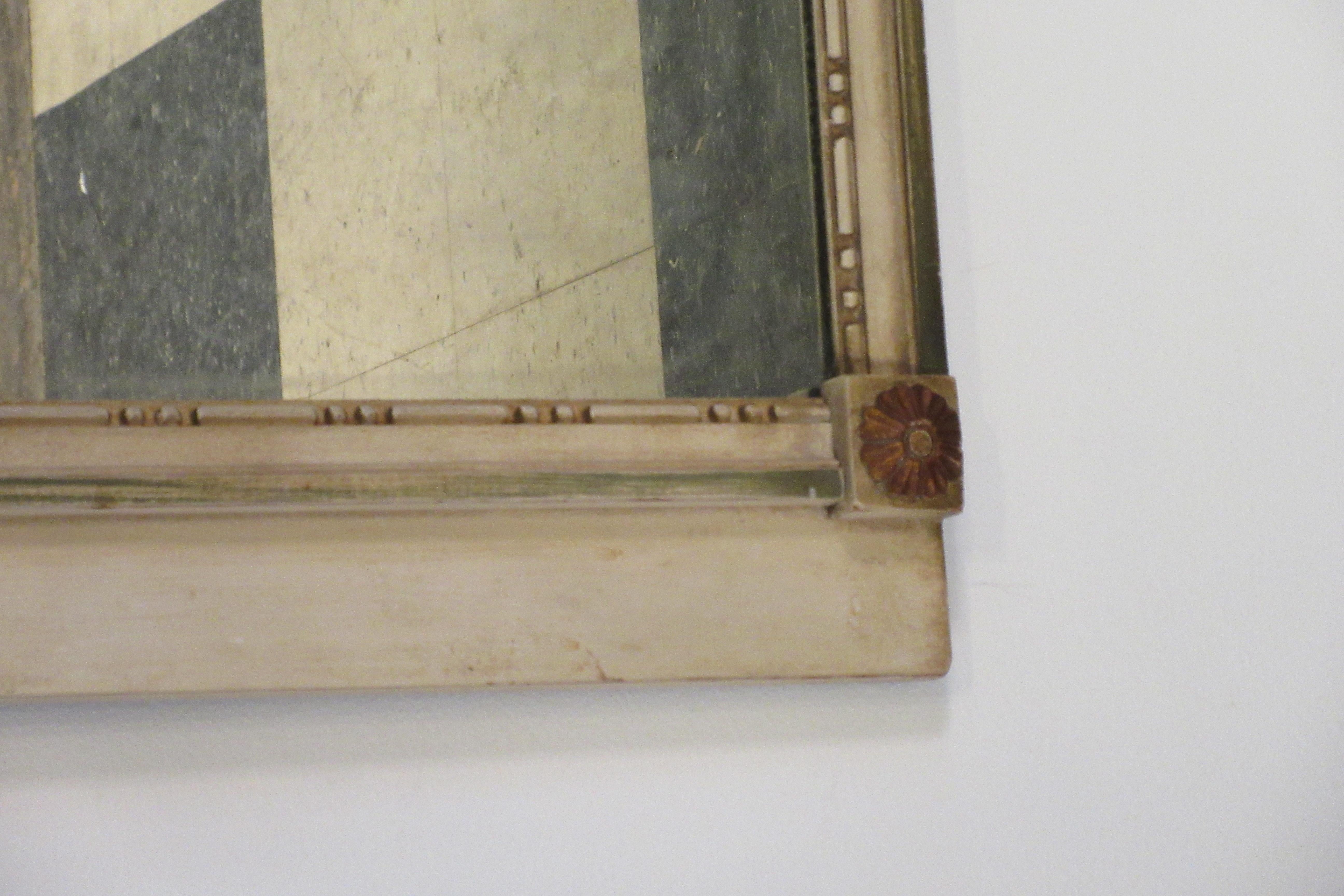 1940s French Trumeau Painted Wood Mirror 8