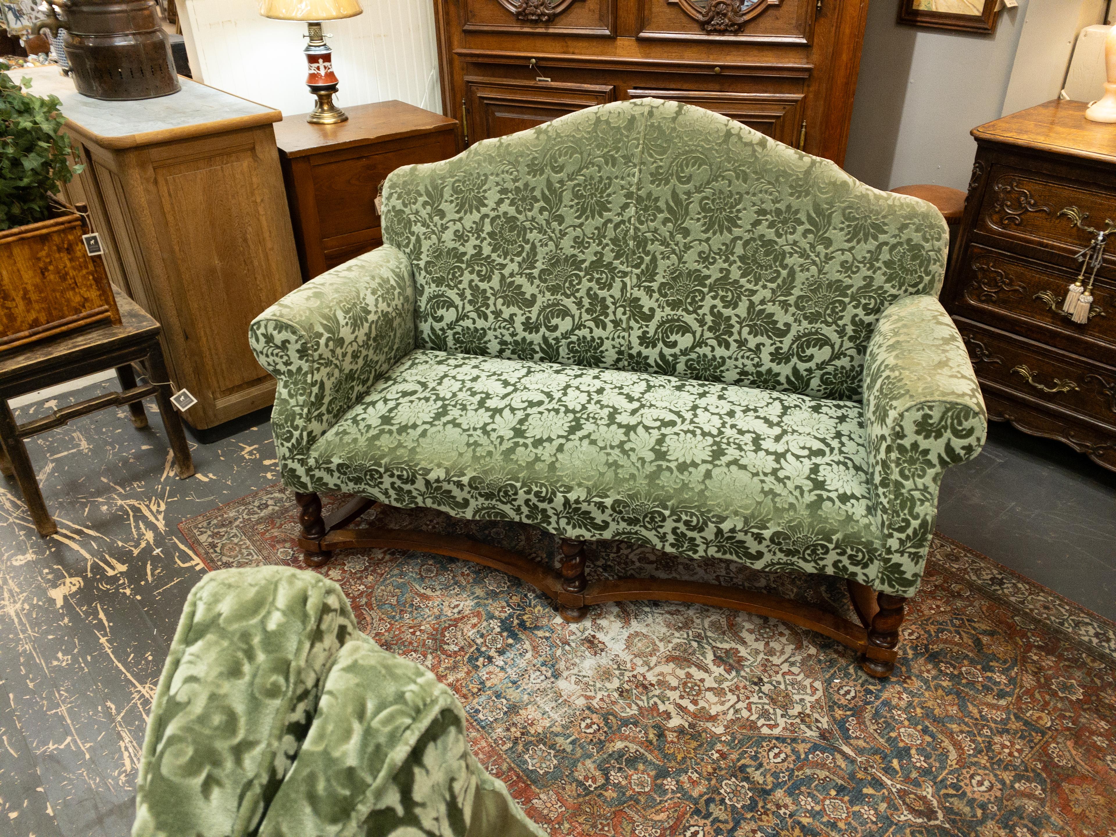 1940's French Upholstered Sofa For Sale 8