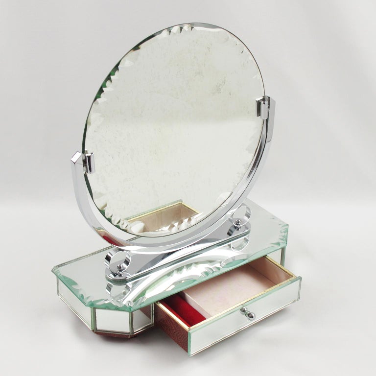 1940s French Vanity Mirror For Sale at 1stDibs