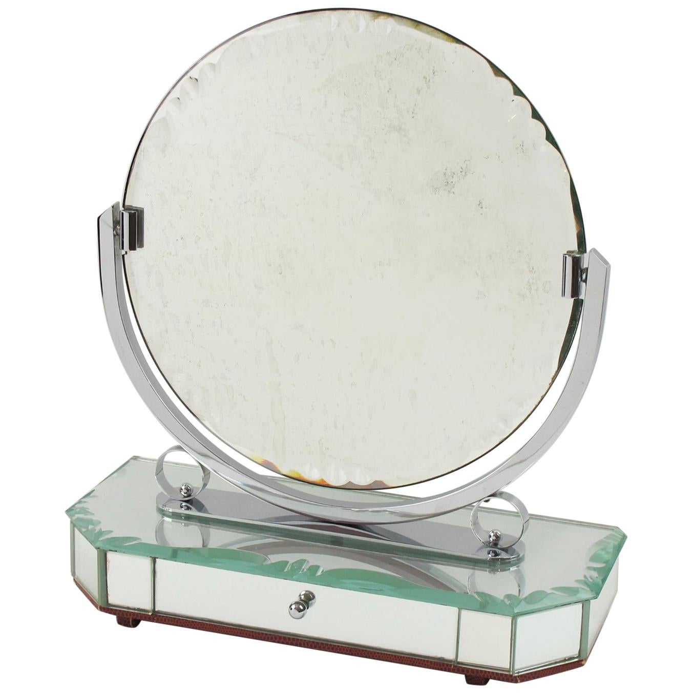 1940s French Venetian Vanity Mirror