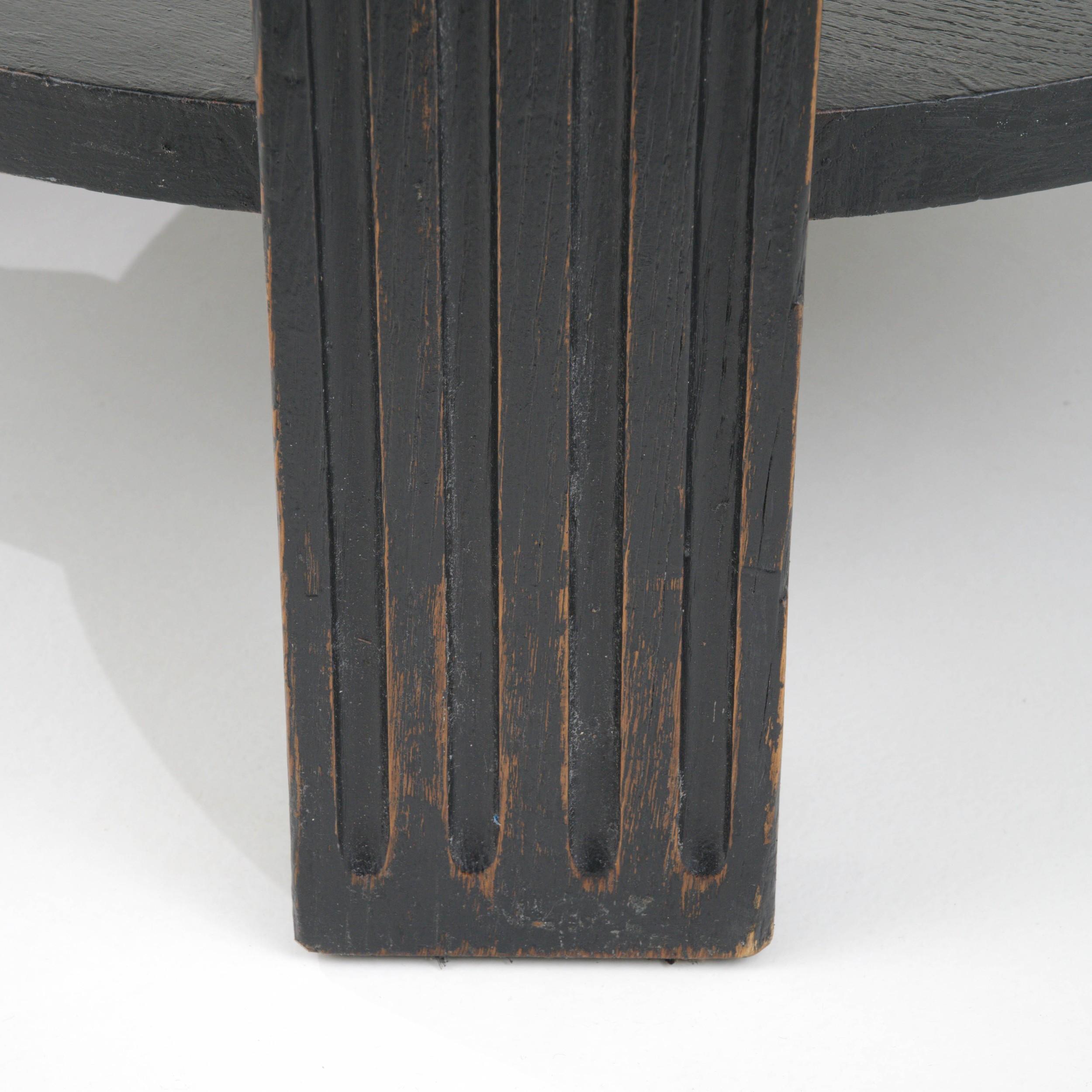 1940s French Vintage Black Side Table For Sale 5