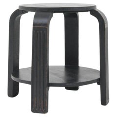 1940s French Vintage Black Side Table