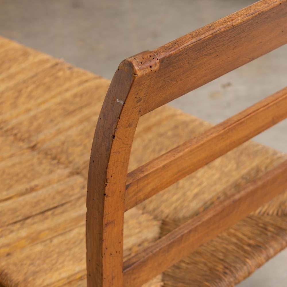 1940s French Wood and Woven Daybed im Angebot 4