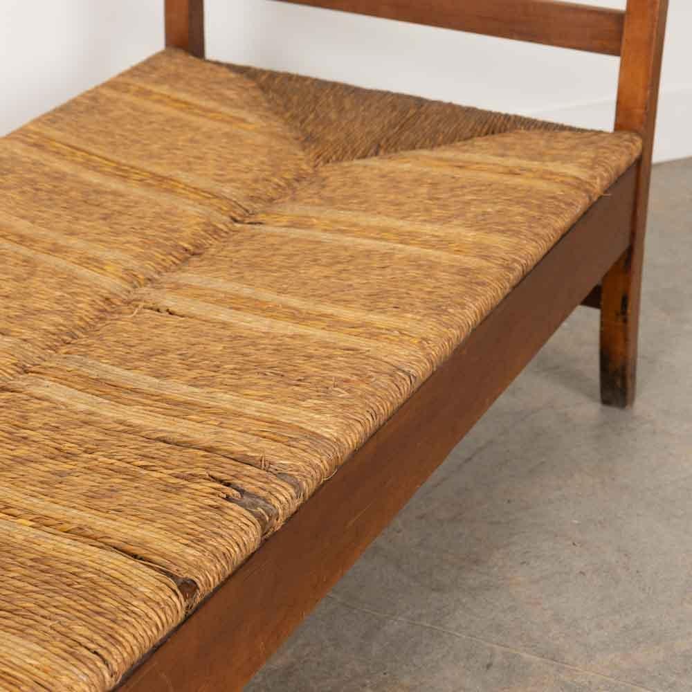 1940s French Wood and Woven Daybed im Angebot 2