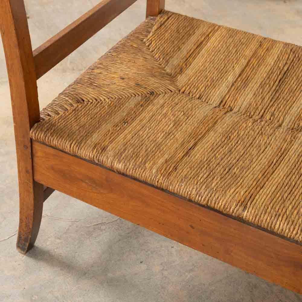 1940s French Wood and Woven Daybed im Angebot 3