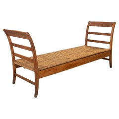 Used 1940s French Wood and Woven Daybed