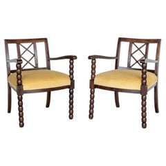 1940s French Wood Armchair