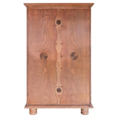 1940s French Wood Cabinet by Charles Dudouyt