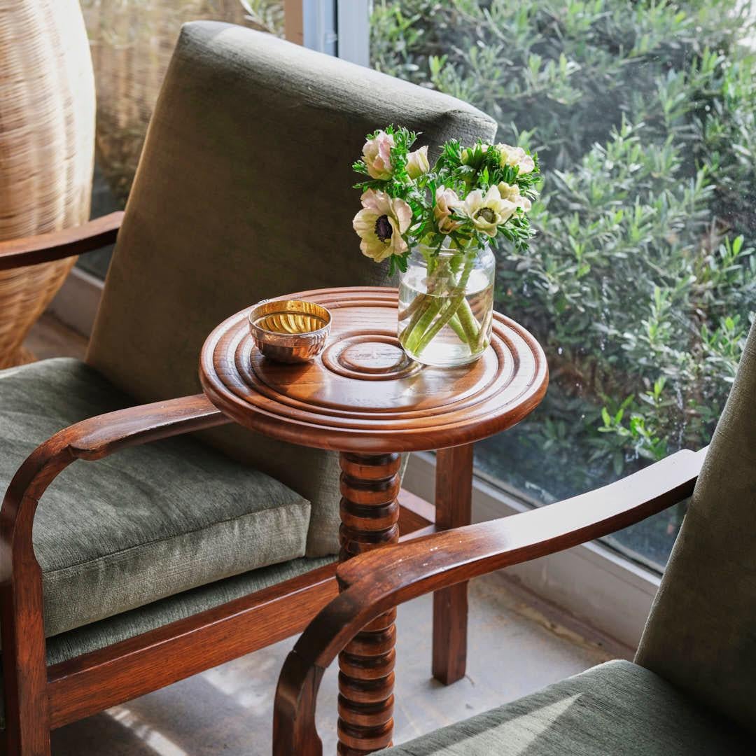 1940's French Wood Side Table 2