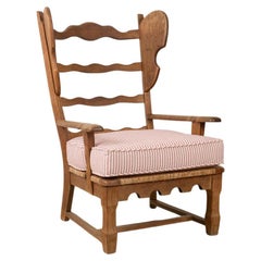 1940's French Wood Wingback Chair