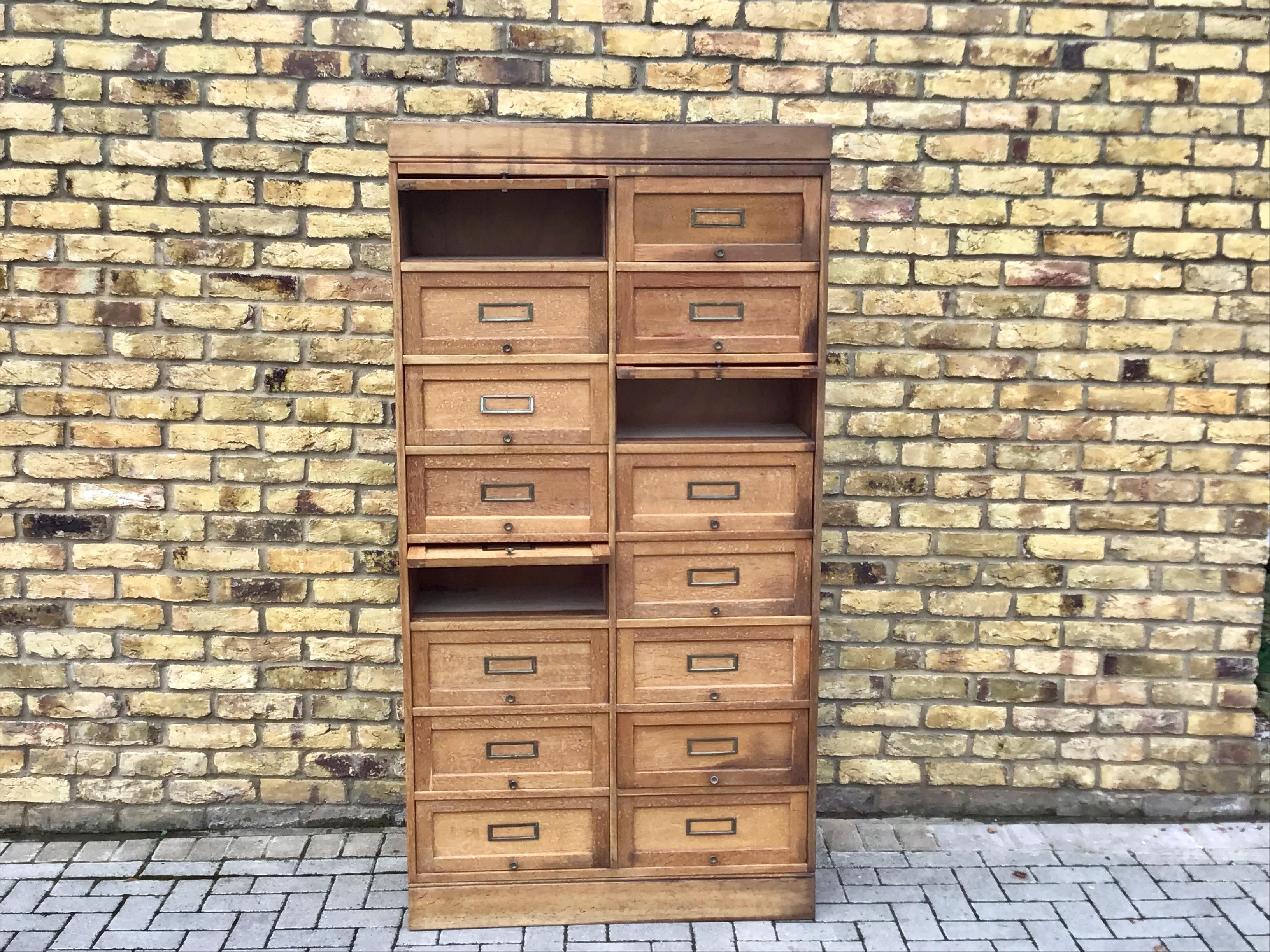 wooden filing drawers