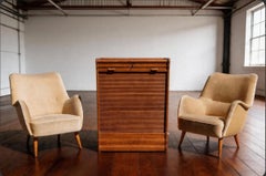 1940s French wooden multi draws storage draws