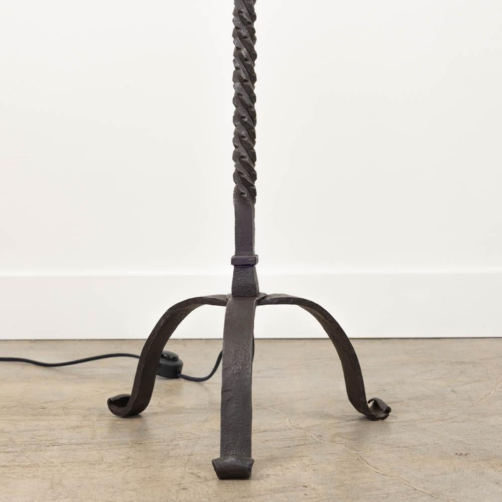 1940's French Wrought Iron Floor Lamp 9