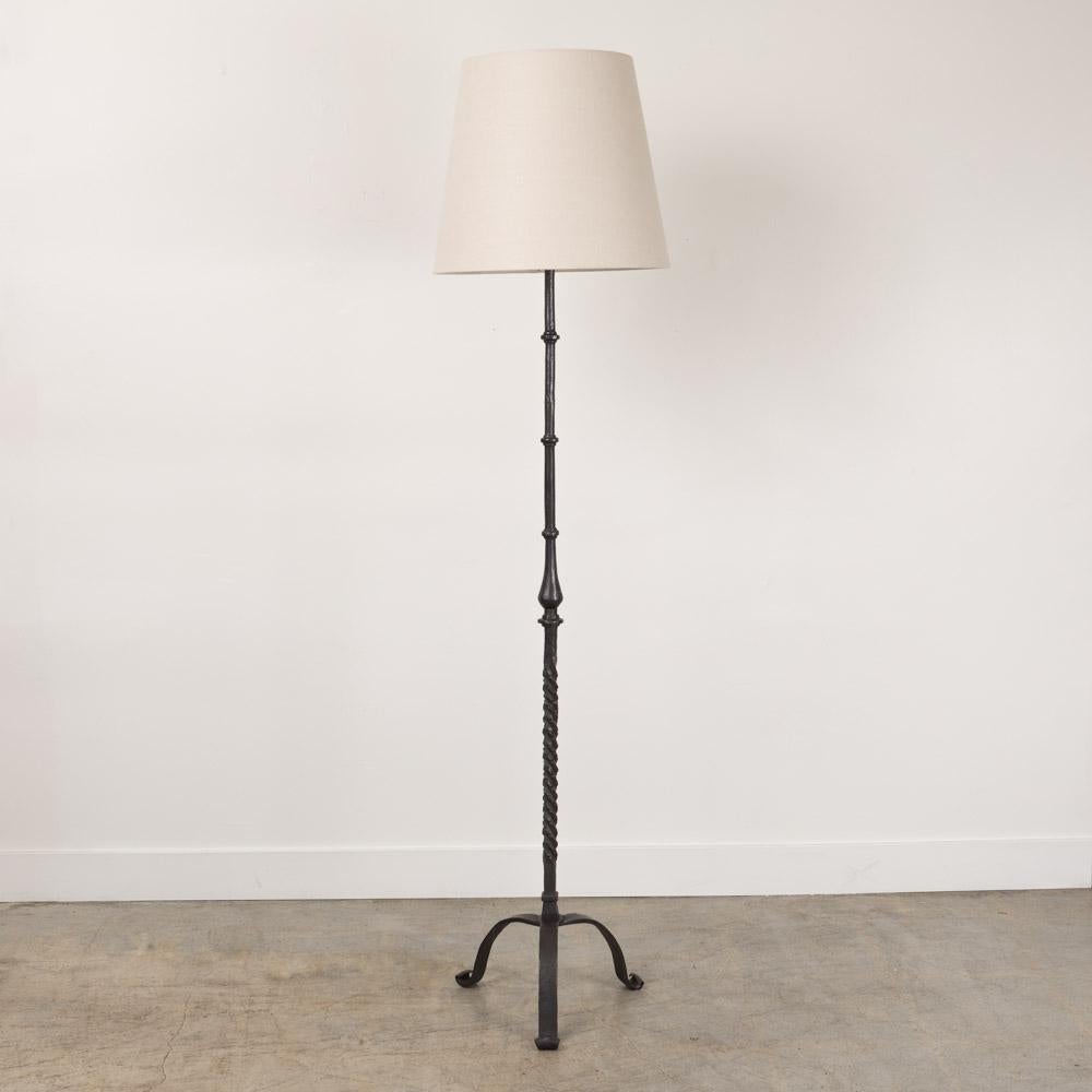 1940's French Wrought Iron Floor Lamp 12