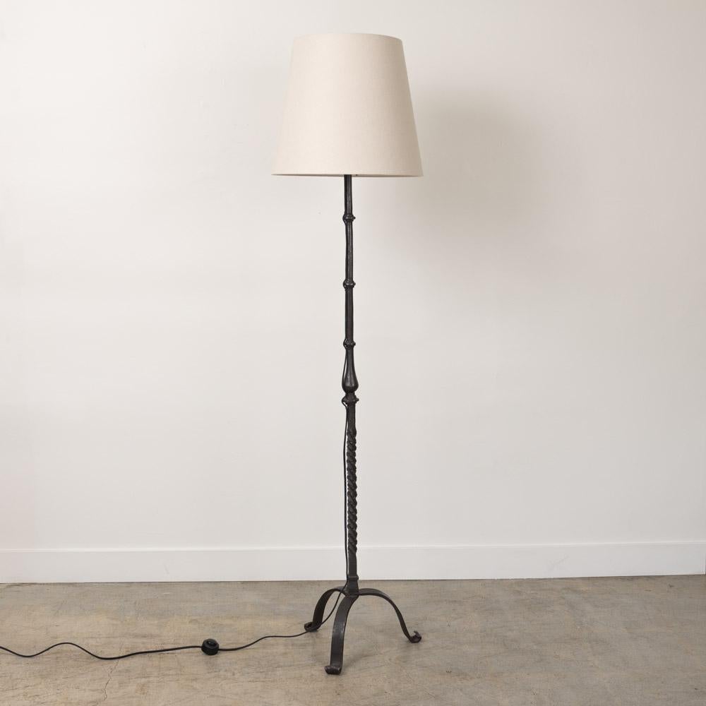 1940's French Wrought Iron Floor Lamp 1