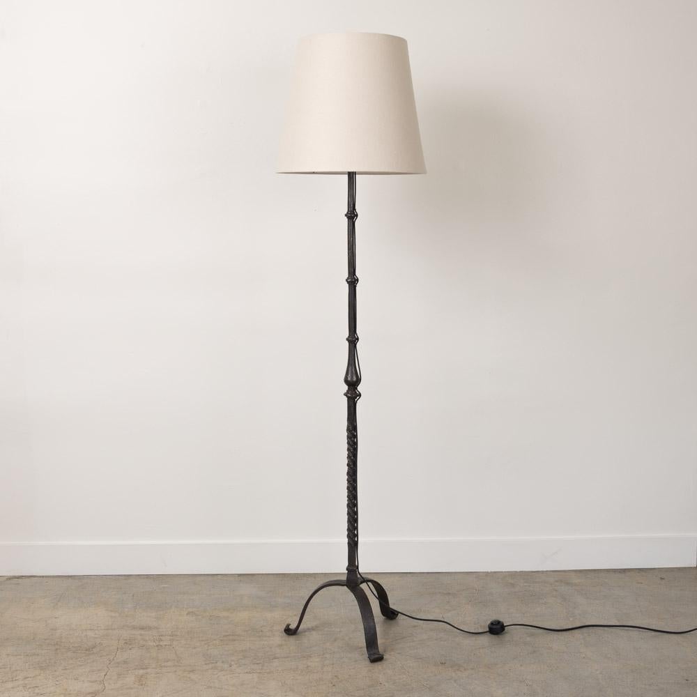 1940's French Wrought Iron Floor Lamp 3