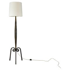 1940's French Wrought Iron Floor Lamp