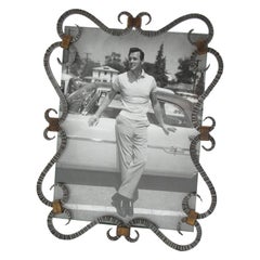 1940s French Wrought Iron Picture Frame