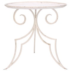 1940s French Wrought Iron Side Table