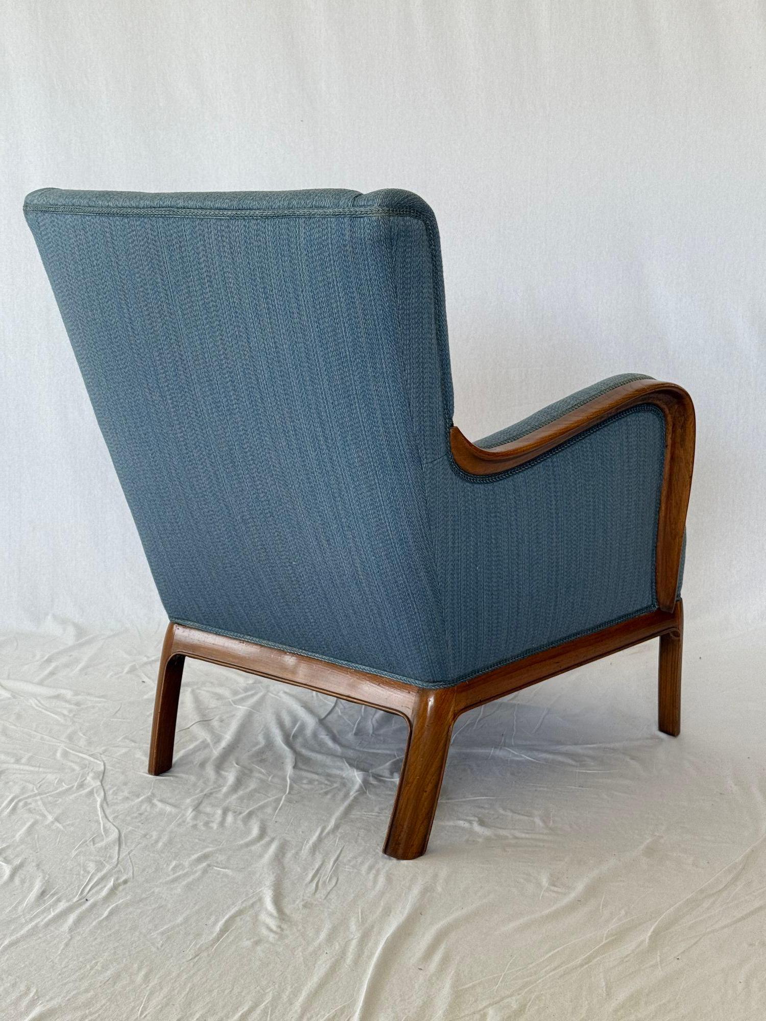 Silla de salón y reposapiés Frits Henningsen de 1940 en venta 6