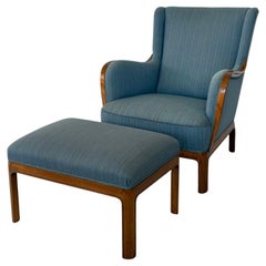 1940's Frits Henningsen Lounge Chair and Footstool