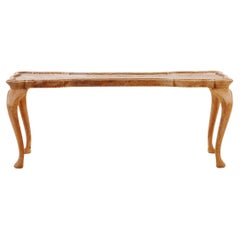 1940er Jahre Frits Henningsen Couchtisch aus massiver Eiche mit Cabriole-Beinen