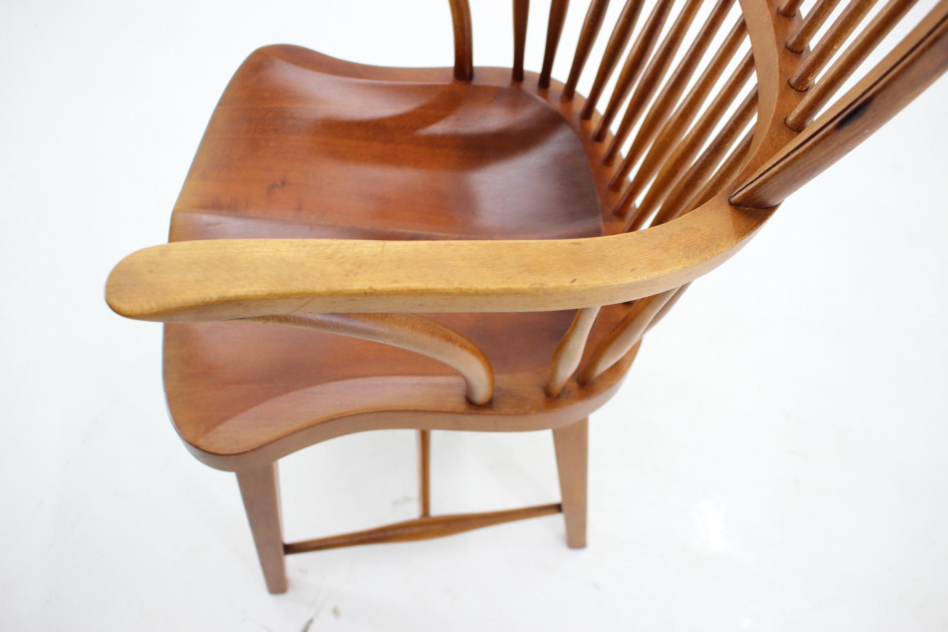 1940s Fritz Henningsen Windsor Oak Chair Model CH 18A, Denmark For Sale 7