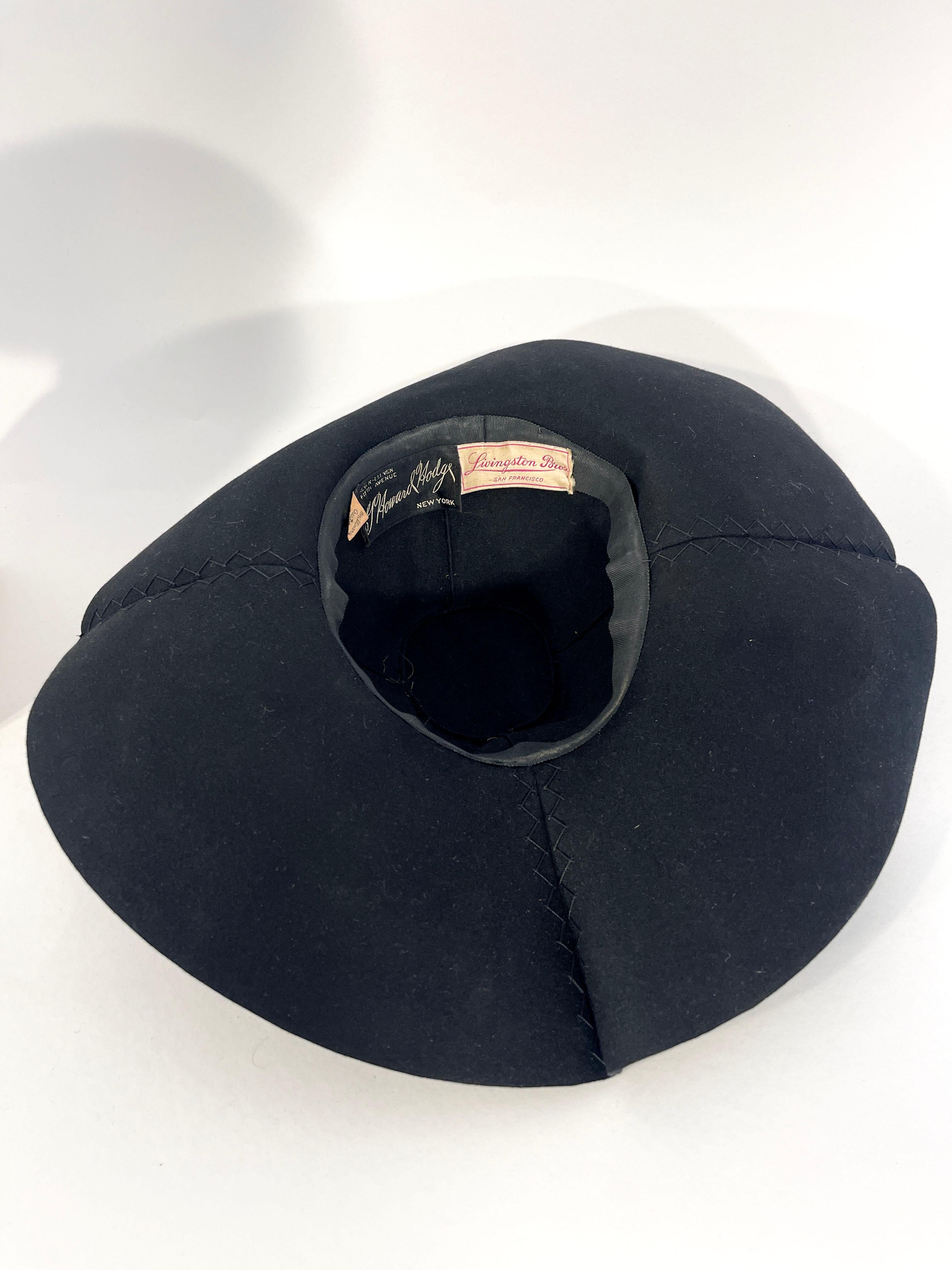 1940s G. Howard Hodge Black Picture hat 2