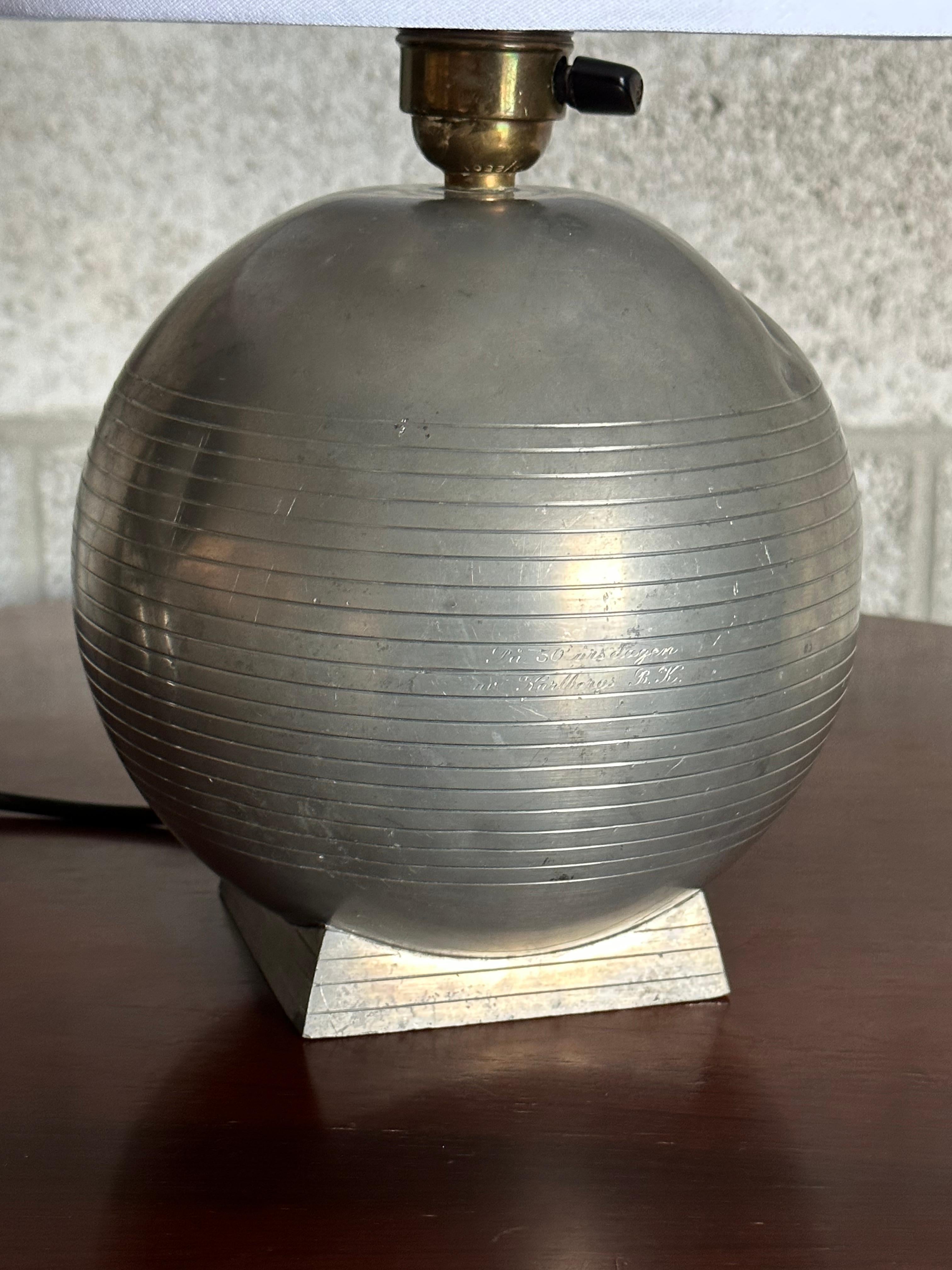 Mid-20th Century 1940s Gab Sweden Table Lamp, Art Deco For Sale
