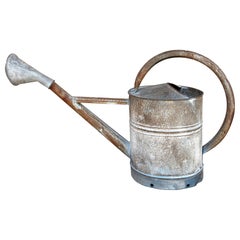 1940s Galvanized Steel and Copper Garden Watering Can